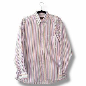 Gitman Brothers Multicolor Striped Casual Button Down Shirt Spring Size Large